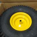 AR-PRO 20x8.00-8 Rear Tire and Wheel Assembly, 4-Ply Tubeless Turf Tire with 3/4" Borehole, 3.5" Offset Hub, 3/16" Keyway Compatible with John Deere Riding Lawn Mowers & Garden Tractors