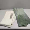 Mountain Forest Shower Curtain –Heavy Blend Linen Fabric, Black & Green Nature Tree, Foggy Woodland Bathroom Curtain, 72x72 Inch, Includes 12 Metal Hooks.