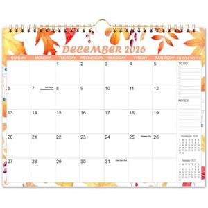 5 x 2026-2027 Calendar - Wall Calendar from Jan 2026 to Jun 2027, 18 Monthly Planner with Seasonal Designs for Planning and Organizing for Home or Office, 11.5 x 14.5 In Calendar 2026-2027