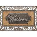 A1HC Natural Coir and Rubber Door Mat, 38x23, Thick Durable Doormats for Indoor Outdoor Entrance, Heavy Duty, Thin Profile Door Mat, Easy to Clean, Long Lasting, Front Door Entry Doormat