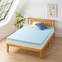 Best Price Mattress 3 Inch Ventilated Memory Foam Mattress Topper, Cooling Gel Infusion, CertiPUR-US Certified, Dorm Essentials, Twin XL