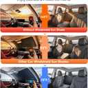 Nmoiss [Vinyl Coating Heat Shield] Windshield Sun Shade Umbrella Custom for BMW 3-4-5-Series, Protect Car from Sun Rays & Heat Damage Keep Cool and Protect Interior