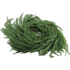 Artificial Pine Garland Soft PVC Realistic Pine Garland for Xmas Fireplace Door Decoration 270cm