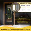 Magnetic Screen Door -Fit for Door Size:32x80 Inch, Hands Free Mesh Partition, Heavy Duty Screen Door Mesh Curtain Keeps Bugs Out, Frame Hook & Loop, Pet and Kid Friendly, Itself Size 34x82