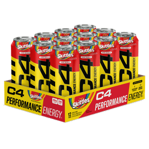 C4 16 fl oz Drink Energy Skittles, Pack of 8 Cans