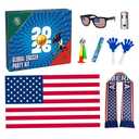 Soccer Fan Gear Set for 2026 World Tournament, USA Party Favors blue