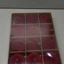 Senjie 3.15inch Burgundy Velvet Christmas Ornaments Balls Flocked Christmas Tree 12PCS Plastic Balls Xmas Hanging Ornaments Decoration Red