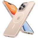 TORRAS Stronger Magnetic & Shockproof for iPhone 16 Pro Case, Military Grade Drop Protection, Compatible with MagSafe, Case for iPhone 16 Pro Slim, Translucent Matte White Back/Desert Titanium Edge