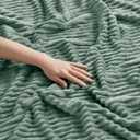 Nestl Green Blanket King Size for Bed - Cozy Warm Fuzzy Blankets for Women, Plush Large Fleece Throws for Girls - Sage Green, 108 x 90 Inches