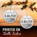 6 x Golf Christmas Ornament 2025 - Ceramic Golf Ball Ornament for Tree Decoration, Christmas Sport Gifts, Golfing Gifts for Men, Dad, Boss, Him, Golfer Club - Worlds Okayest Golfer Ornament