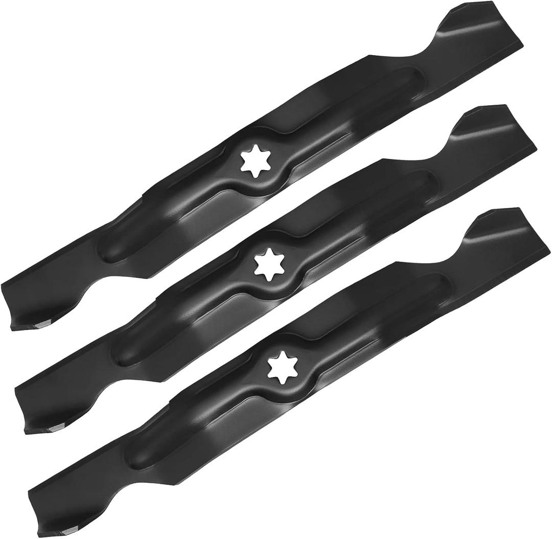 942-04053C Mower Blades for 50" Lawn Tractors, 742-04053 High Lift Blade Fit for Cub-Cadet Troy Bilt RZT 50 LT1050 LTX1050 50" Deck 742-04053A 742-04123, 942-04123, 3 Pack