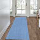 Seavish Hallway Runner Rug Kitchen Rugs Washable 2'x6' Beige Cotton Woven Farmhouse Rug Patio Entryway Rug Indoor Outdoor Carpet Runner for Bathroom Bedroom Living Room Laundry Room