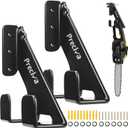 Preciva Heavy Duty Chainsaw Holder, 2 Pack Chainsaw Wall Mount, Garage Organization Garage Storage Shed Organizer Mounted Chainsaw Rack