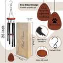Dog Memorial Wind Chimes, Loss of Dog Sympathy Gift, Pet Memory Wind Chimes, Forever Loved WindChimes for Outside, Remembrance Memorial Gifts for Loss of Pet Cat 26" Inches