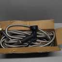 Stainless Steel Garden Hose 50ft Heavy Duty Metal Water Hoses with 10 Function Water Hose Nozzles for Yard Outdoor