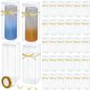 Beeveer 50 Pcs Mug Gift Boxes Clear Tumblers Packaging Box with Ribbon for Sublimation Tumblers Compatible with Stanley 11oz 12oz 15oz 20oz 30oz 40oz(3.3 x 3.3 x 9.8 Inch)