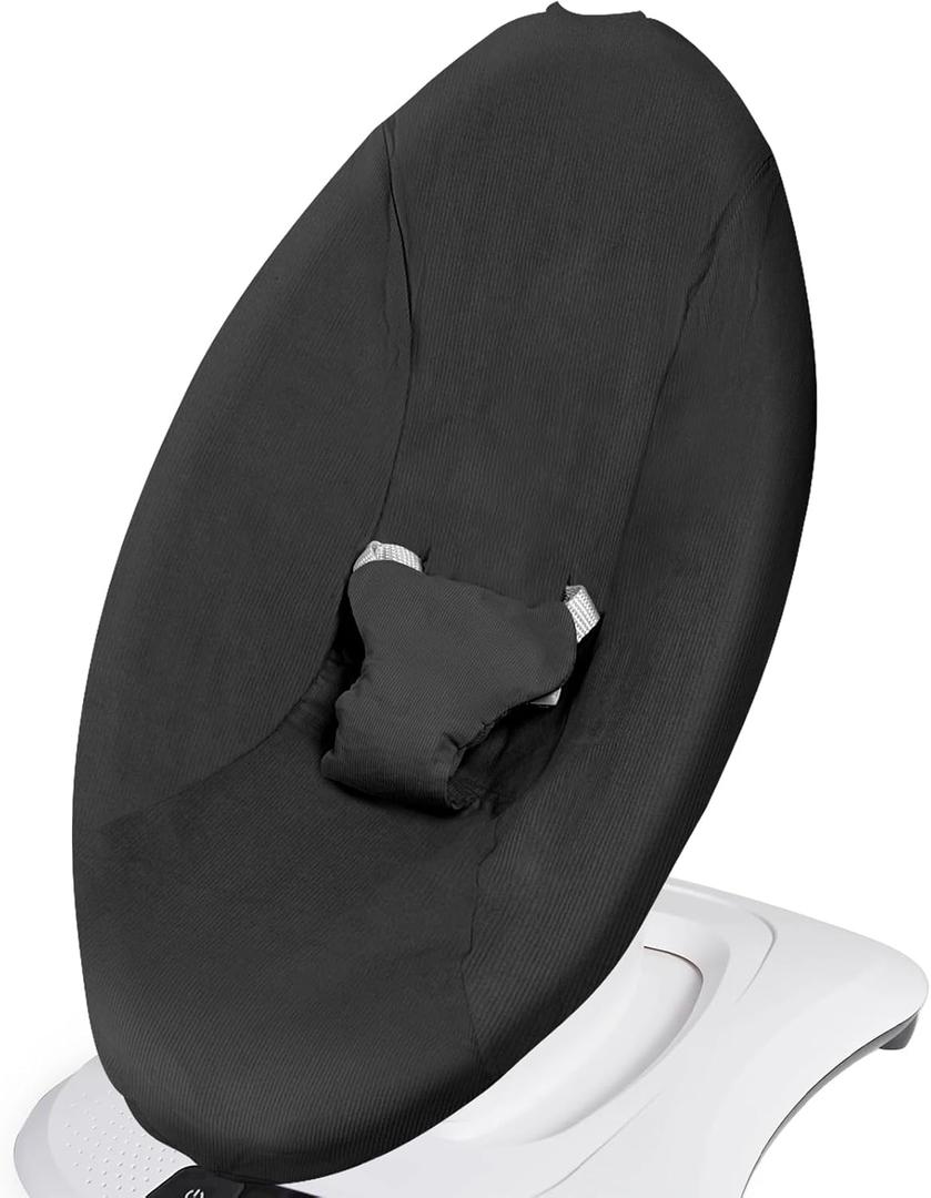 Baby Swing Cover - Compatible with 4moms MamaRoo 4 Old Model Before 2022 - Soft & Breathable Fabric, Machine Washable, Perfect for Baby & Newborn (Cover Only) Black