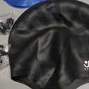 Unisex Swim Caps Ear Protection,2 Pack Silicone Swimming Caps for Short/Long Hair with Ear Plugs&Nose Clip,Waterproof Flexible Swimming Hat for Women Men Adults Kids,Easy to Put On and Off,Black+Blue