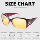 Myiaur Night Vision Driving Glasses for Women, Polarized Yellow Lens Nighttime Glasses for Glare Reduction