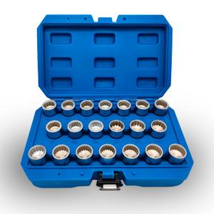 20PCS Wheel Locking Nut Key Kit for Porsche VW Touareg, Wheel Lock Nut Socket Adapter Set, Wheel Anti-Theft Lug Nut Removal Tool, Anti-Theft Screw Remover