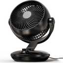 CARONSORT Desk Oscillating Fan, AC Air Circulator Fan, 11 Inch Table Fans for Whole Room, Vertical Manual + Oscillating Fan, 3 Speeds, Quiet Fan, for Bedroom/Dorm/Office/Home