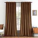 MIULEE Velvet Curtains 96 inches - Luxury Curtains for Bedroom Living Room Room Darkening Thermal Insulated Super Soft Window Drapes Rod Pocket & Back Tab, Brown, W52 x L96 inches, 2 Panels