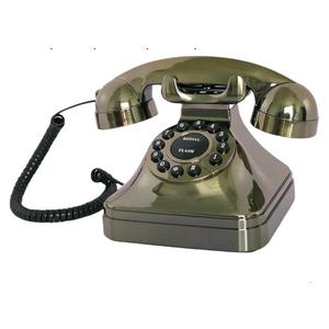 Retro Landline Home Phone,TelPal Corded Old Fashion Desk Phones, Basic Decorative Analog Telephone Set, Senior Telephones for Home/Office/Hotel… (Bronze)