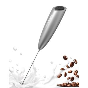 SIMPLETaste Milk Frother Handheld Battery Operated Electric Foam Maker, Drink Mixer with Stainless Steel Whisk for Cappuccino, Bulletproof Coffee, Latte