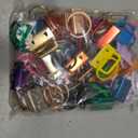 Landical 50 Pcs Key Fob Hardware Set 1 Inch 25 Colors with Ring for Wristlet Lanyard and Key Chain Making