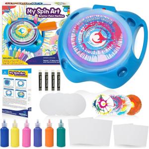 Wings Giant Spin Art Machine Variable Speed, Battery Operated Spinner - Paint Spinner with Splatter Guard, Washable Paint, Spin Art Kit, Stem Toys, Arts and Crafts