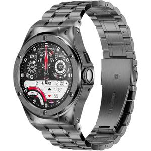 SUPLINK Metal Case and Band Compatible with Google Pixel Watch 3 45mm Bands Men, Stainless Steel Protective Rugged Case Adjustable Replacement Wristbands for Pixel Watch 3 45mm - Spacy Grey