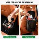 Trash Can for Car with Lid, Leakproof & 100% Silicone Can, 2 Gallon, Black