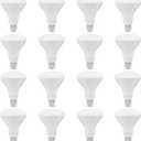 Amazon Basics BR30 LED Light Bulb, 65W Equivalent, 11W Energy Efficient, E26 Standard Base, Soft White 2700K, Dimmable, 10,000 Hour Lifetime, 16-Pack