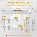 IWIWE W10426979 18" Compact Dishwasher Mounting Bracket Kit Fit for Whirlpool, KitchenAid and Maytag Compact 18 Inch Dishwasher for Granite and Quartz Countertops (W10426979 (18") for Slim Compact)