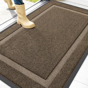 OLANLY Front Door Mat Outside 47x32, All-Season Heavy-Duty Rubber Doormat