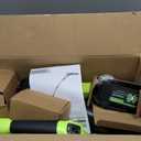 Roof Gutter Cleaning from The Ground, 40V Leaf Blowers Cordless with 2 Battery, Adjustable Pole (98inch)3 Speed Modes 500CFM/180MPH for Gutter Cleaner Extension Attachment Kit for Garden,House (Green1)