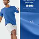 NORTHYARD Men's Athletic Running T-Shirts Workout Lightweight Short Sleeve Performance Shirts Top Tee (Blue, M)