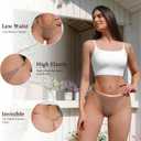 Seamless G-String Thongs for Women,T-Back Thong,No Show Underwear Stretch Comfortable Breathable Low Rise Panties (S)