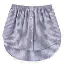 Women's Mini Adjustable Shirt Extender Removable Layering Half Length Underskirt with Buttons