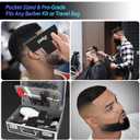 8 x Barber Enhancement Card Hairline Stencil with Right Angle & Long Straight Edges Haircut Template with Extra Guide Lines Reusable Tool for Line-Ups, Fades & Edge-Ups (Black)