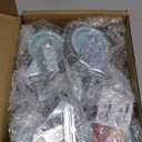 HOLKIE Caster Wheels 3 inch with No Brake Stem Casters, 3/ 8" -16 x 1-1/ 2" (Stem Diameter 3/ 8", Stem Length 1-1/ 2") Threaded Swivel Casters Set of 4 Heavy Duty Castors Grey