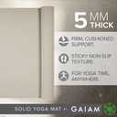Gaiam Yoga Mat - Premium Solid Thick Non Slip Exercise & Fitness Mat for All Types of Yoga, Pilates & Floor Workouts