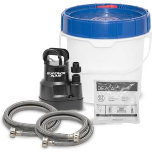 Superior Pump 91660 Tankless Water Heater Descaler Pump Kit with Non-toxic Descaler Solution, 3.5 Gallon, Deluxe Superior Pump 91660 Tankless Water Heater Descaler Pump Kit with Non-toxic Descaler Solution, 3.5 Gallon, Deluxe