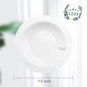 WDF 60pcs White Plastic Bowls-12 oz Disposable Heavy Duty White Plastic Soup Bowls for Wedding, Party, Independence Day, New Years