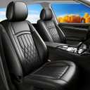 Fit for CRV Seat Covers Compatible with Honda CRV 2023-2025 2026 - Waterproof Breathable Leather Automotive Seat Cushions Protector,Airbag Compatible,Full Set 5 Seats(Black)