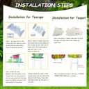 Alice Party Decorations Wonderland Yard Decor,Garden Tea Party Decorations Yard Stakes Stand Set, 1 Set Stacked Teacups and 1 Set Teapot with Brackets