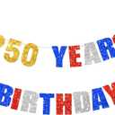 250 Anniversary Usa Banner, 250 Anniversary Usa Merchandise for Party Decorations, 4th of July Decorations, American 250th Independence Day Decorations for Memorial Day