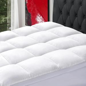 SOPAT Mattress Topper King Size Extra Thick Mattress Pad 8-21" Deep Pocket Soft Down Alternative Fill Mattress Protector Pillow Top Mattress Cover (78x80 Inches, White)