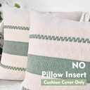 DUZXLCQ Throw Pillow Covers 18x18 Inch Pack of 2 Boho Decorative Pillow Cases Cushion Covers for Living Room Bedroom Couch Farmhouse Decorative Cushion Case Bohemian Home Decor Sage Green