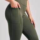 Real Essentials 4-Pack: Women's Full Length Fitted Athletic Yoga Performance Leggings with Pockets (Available in Plus Size) (XXL)